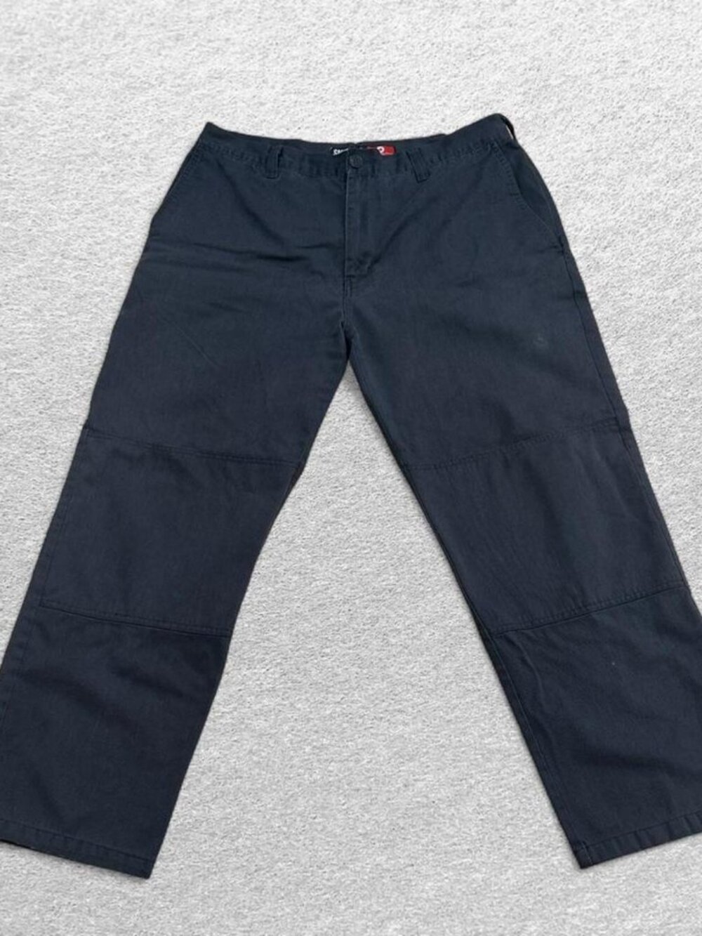 Southpole Mens Wide Leg Carpenter Pants Dark Wash Denim Twill Chino 38
